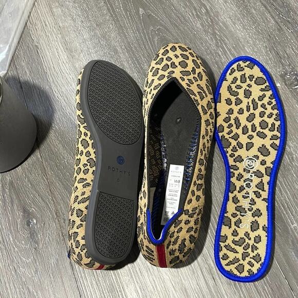 Rothys spotted leopard print round toe size 7 flat woman’s shoes - Picture 13 of 16